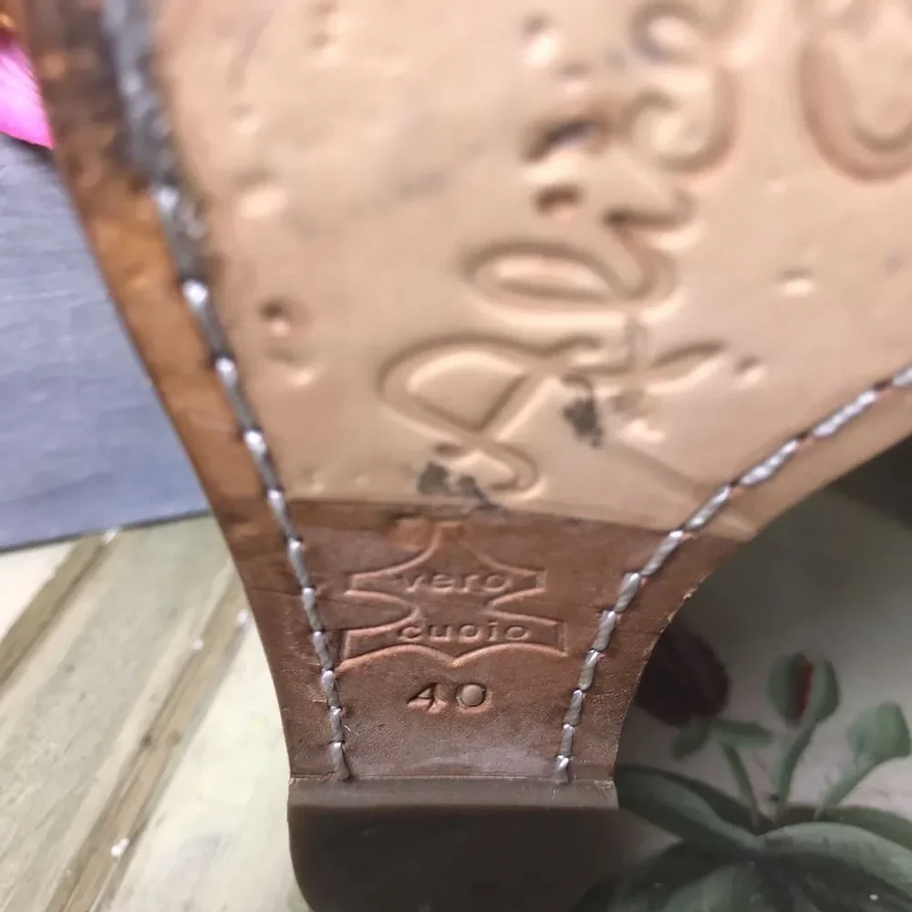 Alice & Olivia Juliet Metallic Platform Wedges Sz 40